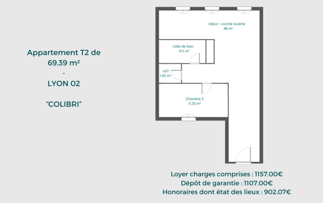 Annonces CULLY : Apartment | LYON (69002) | 69 m2 | 1 157 € 