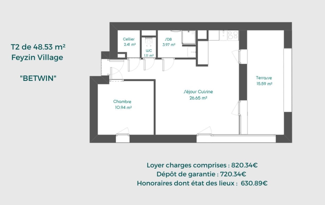 Annonces CULLY : Apartment | FEYZIN (69320) | 49 m2 | 820 € 