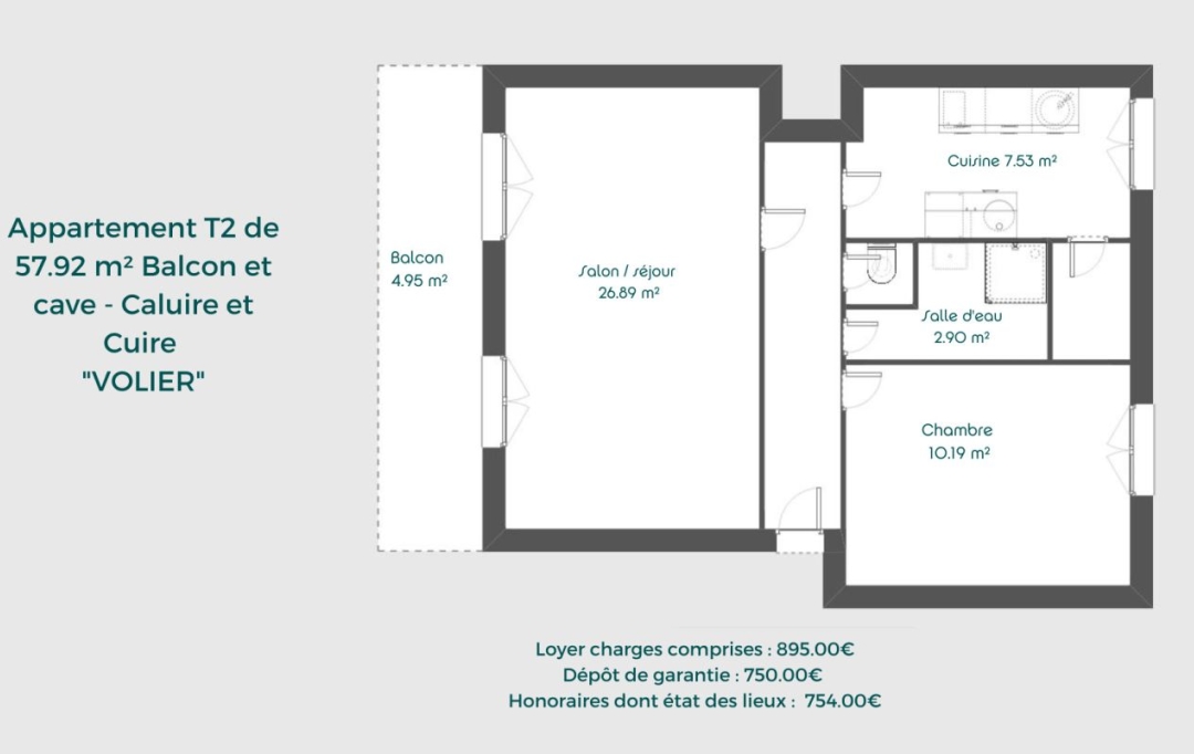 Annonces CULLY : Apartment | CALUIRE-ET-CUIRE (69300) | 58 m2 | 895 € 